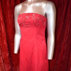 Express Stretch Strapless A-line Cherry Blossoms